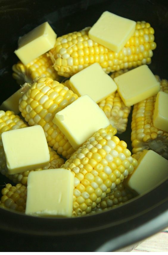 Slow Cooker Sweet Buttery Corn On The Cob!