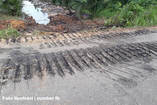 Aspal Jalan Pemerintah Rusak Akibat Dilalui Alat Berat Perusahan Aspal Jalan Pemerintah Rusak Akibat Dilalui Alat Berat Perusahan