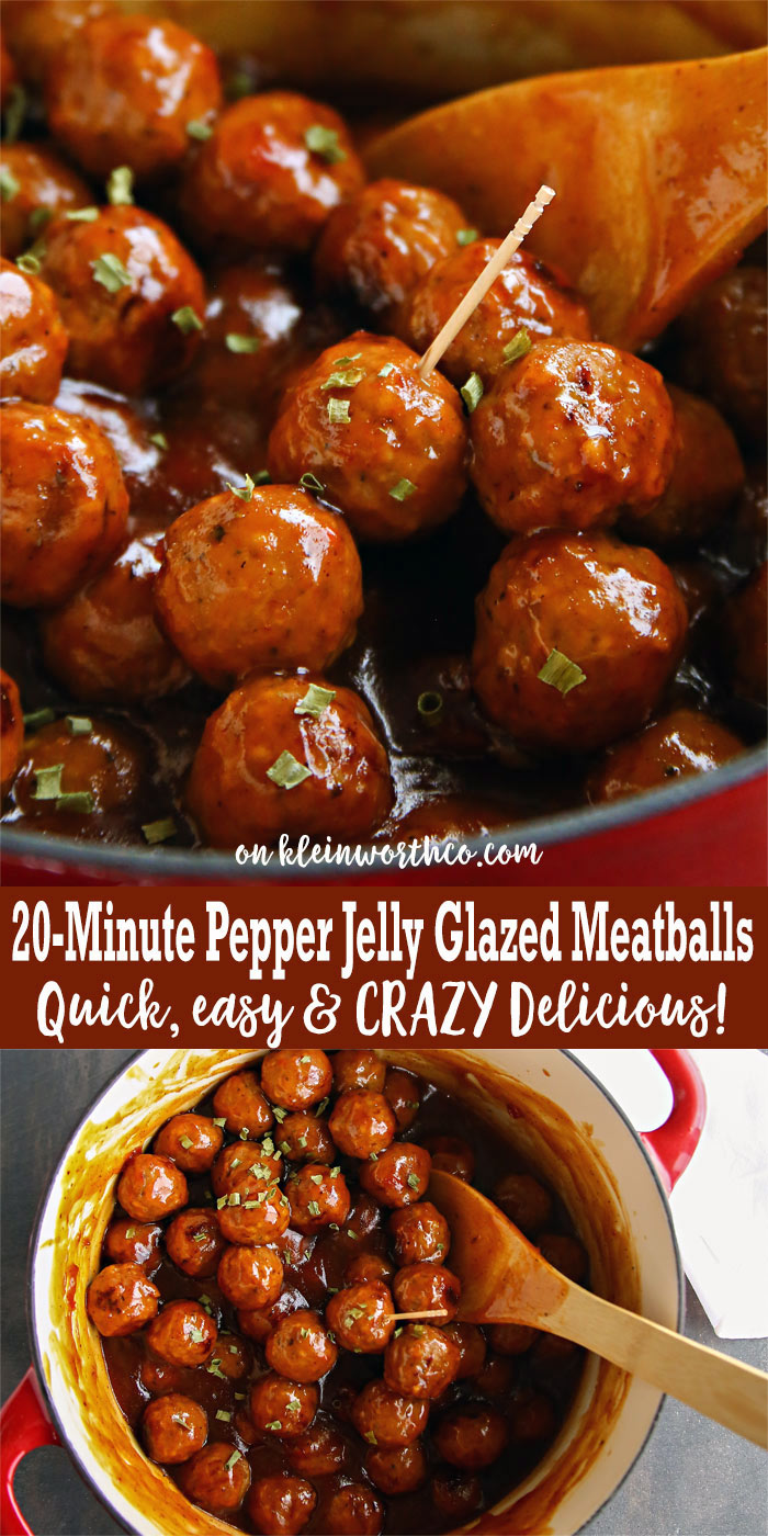 Pepper Jelly Glazed Meatballs