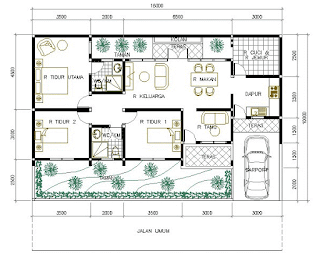 Contoh Denah Rumah Minimalis 3 Kamar Dengan Garasi Mobil Contoh Denah Rumah Minimalis 3 Kamar Dengan Garasi Mobil