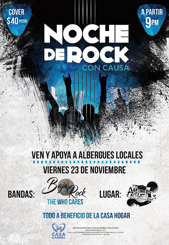 Museo del Flyer Underground en Ensenada Noche de Rock con Causa 23