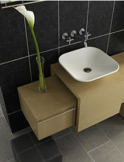 Moderno mobiliario de baño Piudue con estilo minimalista