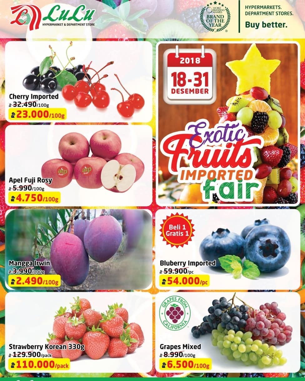 #LuluStore - Promo Exotic Fruits Imported Fair Periode 18 - 31 Desember 2018