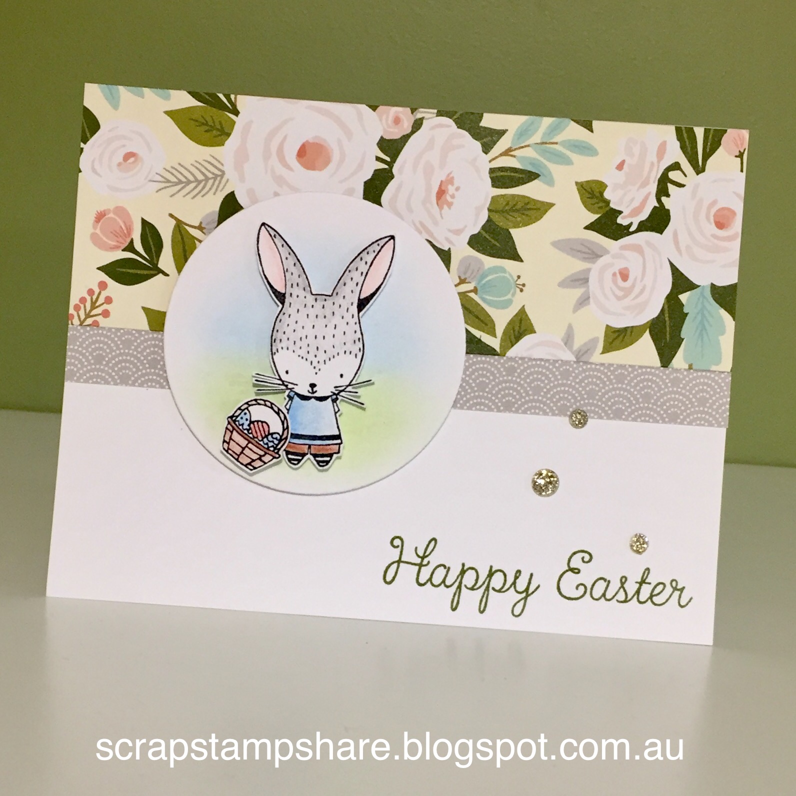 Scrap Stamp Share Easter Bunny CTMH Stamp of the Month Australasian