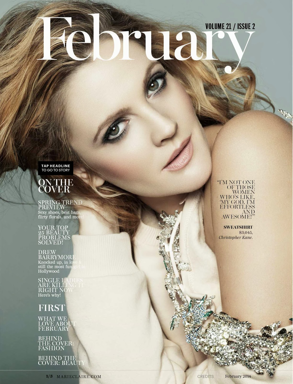 OMG! Everything You Must Know!!!: Drew Barrymore na okładce magazynu
