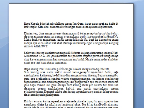 Contoh Surat Resmi Dalam Bahasa Sunda Tentang Perpisahan : Contoh Puisi Bahasa Sunda Perpisahan - mosi / Nah, dibawah ini ada contoh surat resmi bahasa sunda untuk undangan kerja bakti sekolah.