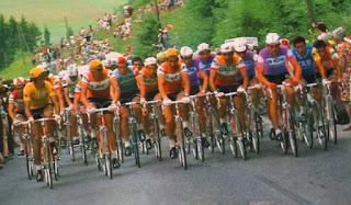 Tour de France 1973, coureurs en peloton.