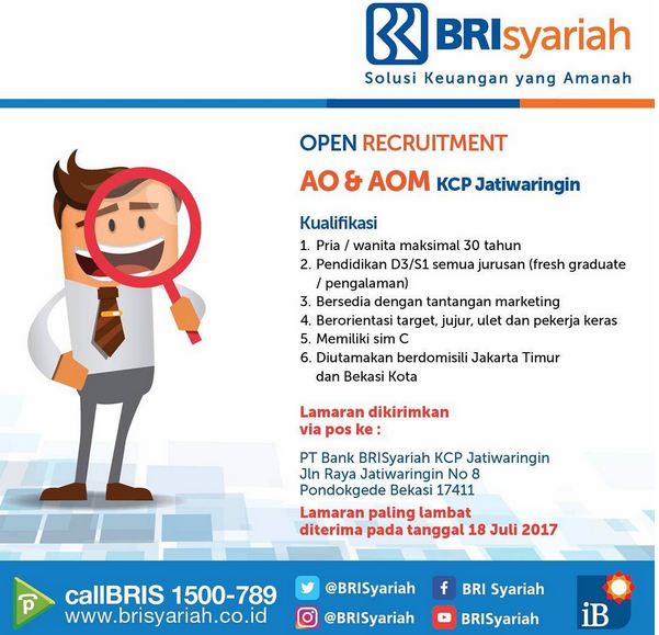 Lowongan Kerja Lowongan Kerja Brisyariah Kcp Jatiwaringin