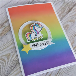 Rainbow unicorn card