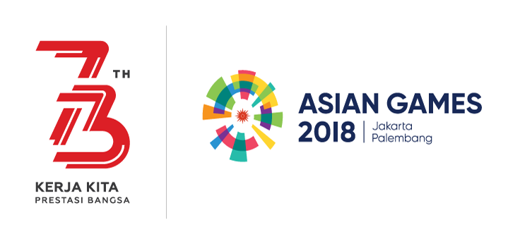 Logo Resmi Peringatan HUT RI ke 73 tahun 2018 dan Asian Games XVIII