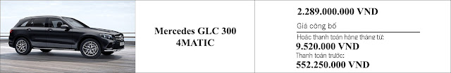 Giá xe Mercedes GLC 300 4MATIC 2019 hiện đang là 2.289 tr tại các đại lý Mercedes