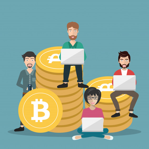 Bitcoin concept Free Vector