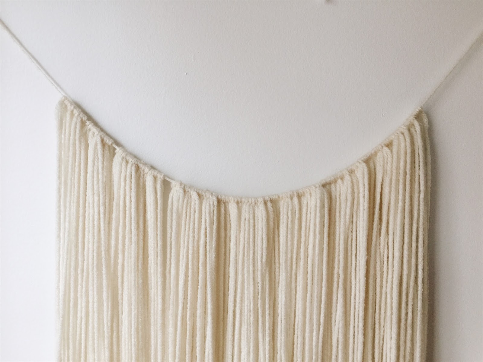 DIY yarn wall hanging
