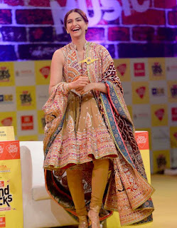 Sonam Kapoor yesterday as a speaker of the India Today Mind Rocks Summit in Delhi!