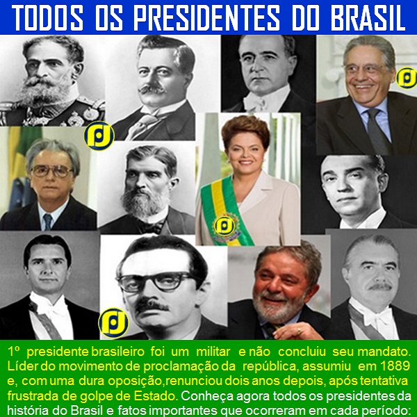 No Túnel do Tempo Fotos e fatos marcantes de todos os presidentes do Brasil