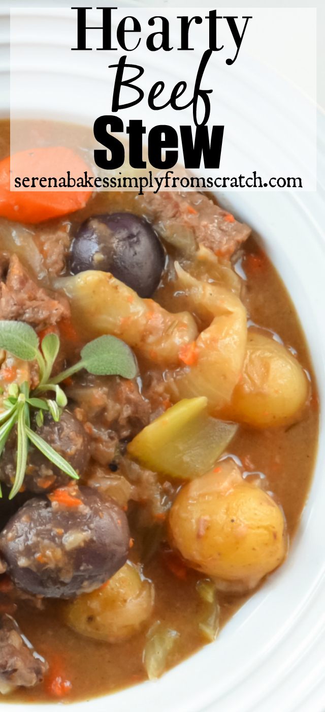 Hearty Beef Stew is the ultimate comfort food! So good! serenabakessimplyfromscratch.com