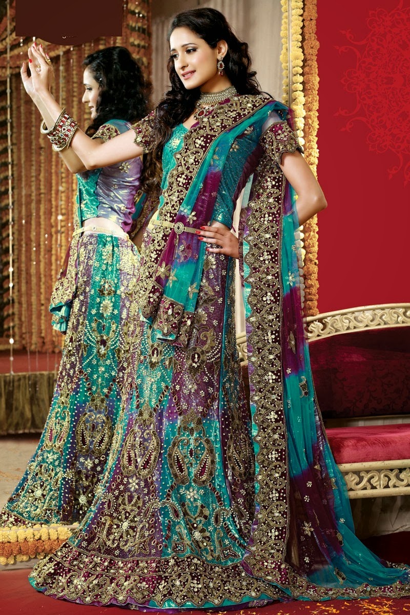 Latest Bridal Lehengas Collection At New Year 2014  WFwomen
