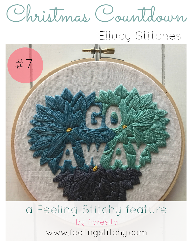 Christmas Countdown 7 - Ellucy Stitches Go Away pattern, featured on Feeling Stitchy by floresita