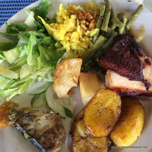 buffet lunch at Blue Crab Restaurant in Scarborough, Tobago buffet lunch at Blue Crab Restaurant in Scarborough, Tobago