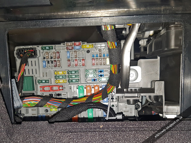 BMW E92 335i interior fuse board fuses