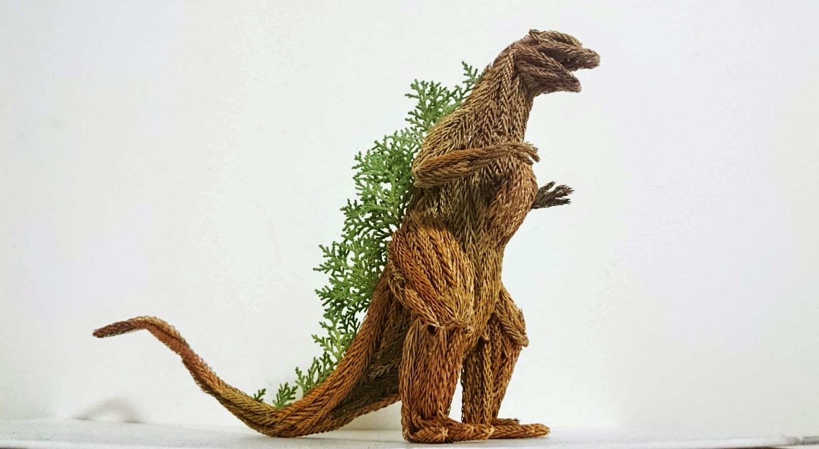 Kaiju Battle Awesome Godzilla Made From Plant Foliage