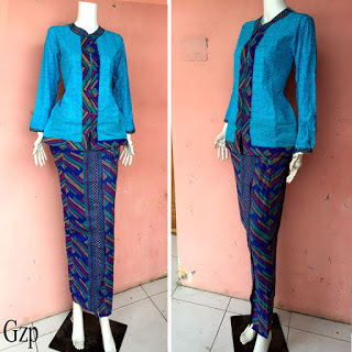 Busana Batik Modern Kombinasi Polos Terbaru Busana Batik Modern Kombinasi Polos Terbaru
