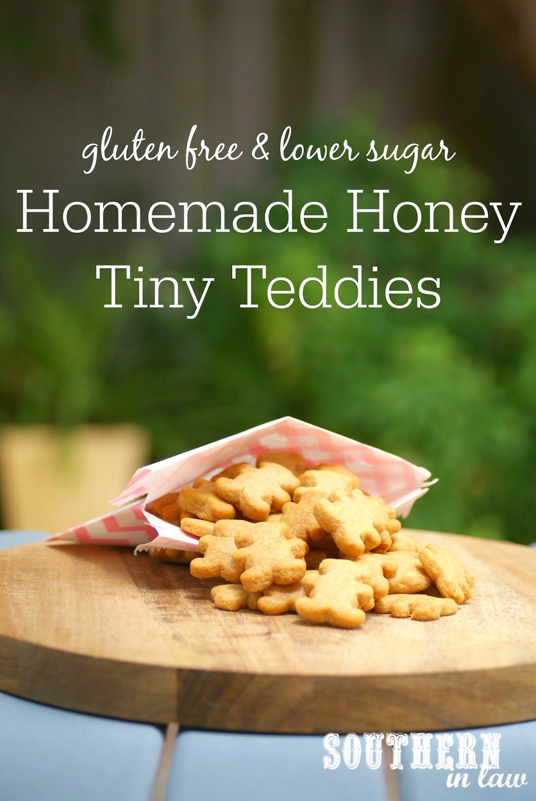 Homemade Honey Tiny Teddies Recipe - gluten free, nut free, egg free, healthy, low sugar