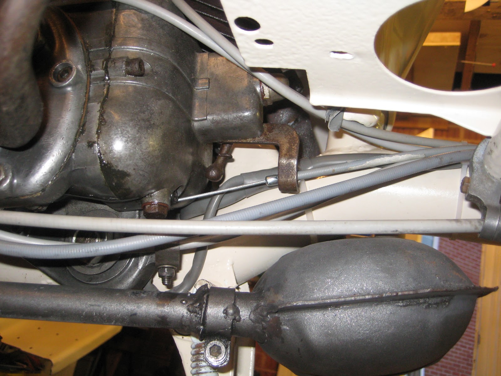 Lambretta LD restoration Cabling the beast