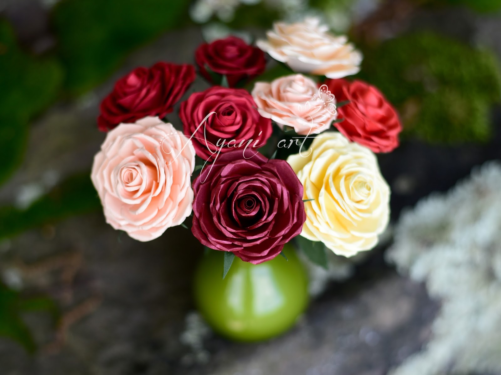 Ayani art Paper Roses
