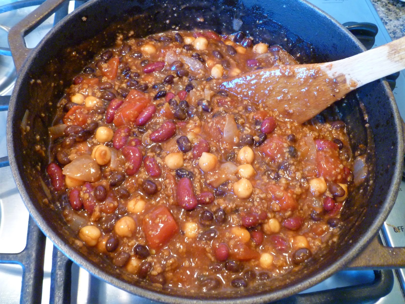 Vegetarian Family Cooking Vegetarian Chili & Home Cooked Pinto Beans
