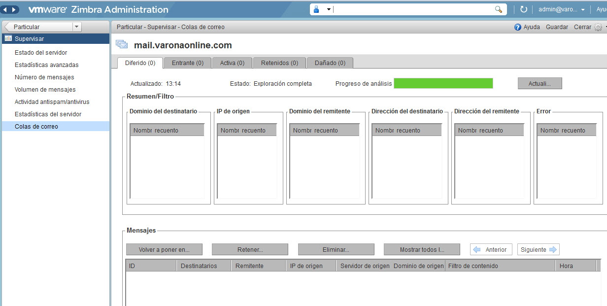 Apuntes I.T VMWare Zimbra Server on rackspace DNS