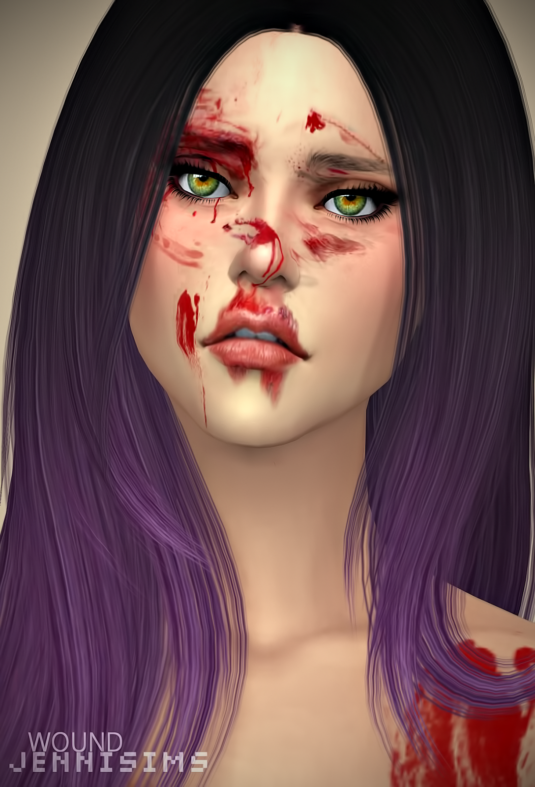 Jennisims Downloads Sims 4collection Makeupandtattoostribal Furywound