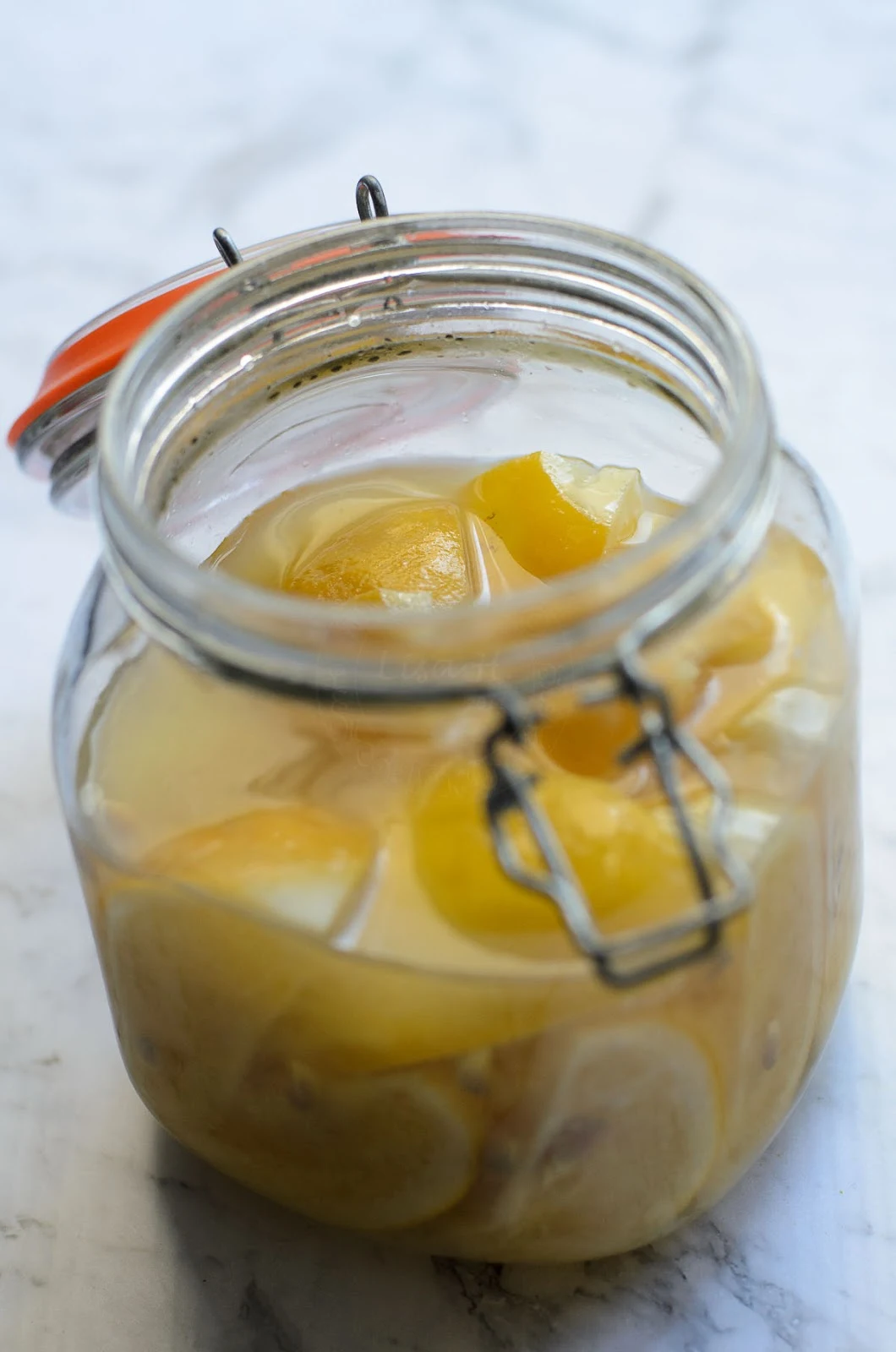 Preserved lemon in a jar photo