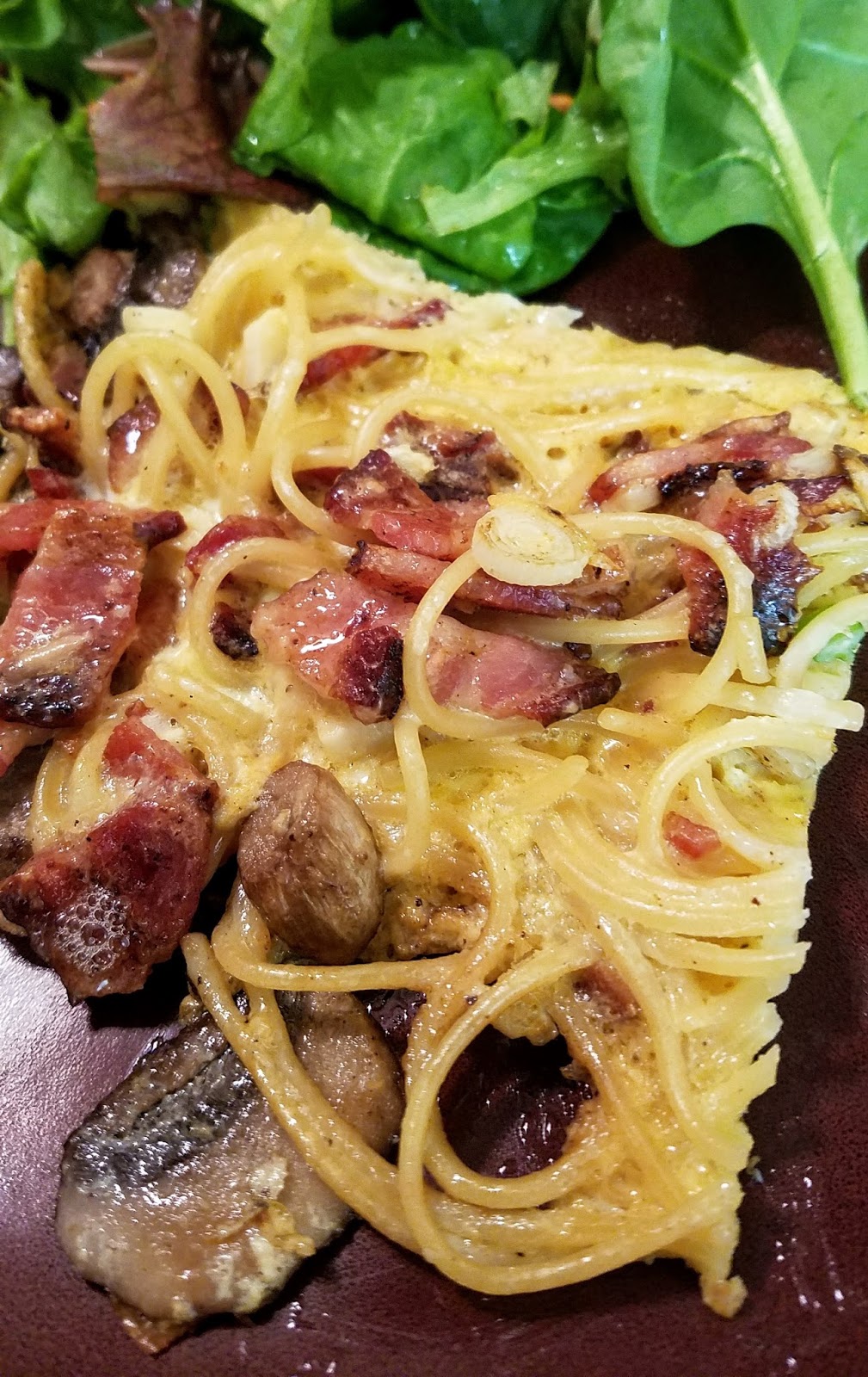 Pasta Carbonara Frittata