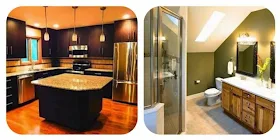 Ktchen and bathroom remodelling examples.