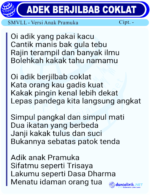 Lirik Lagu Adek Berjilbab Biru Versi Indonesia Arsia Lirik