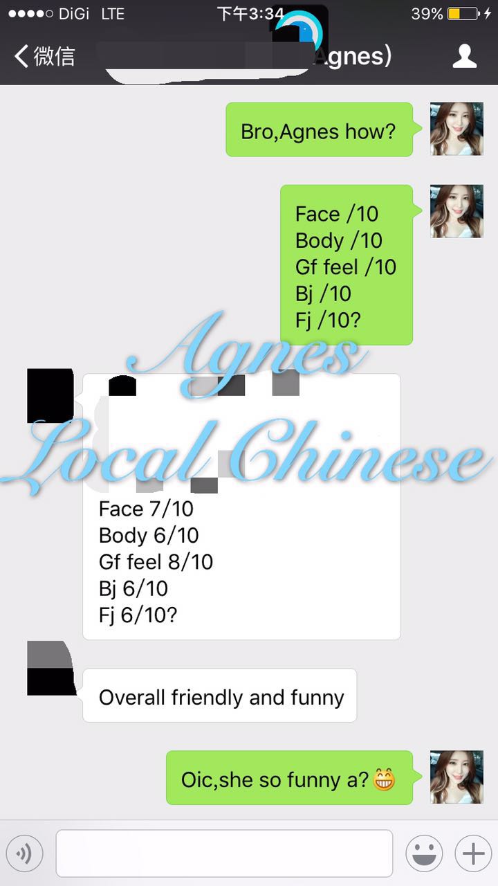 Local Freelance Girl FR: Agnes Local Chinese
