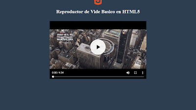 Codigo de reproductor de video basico en html5