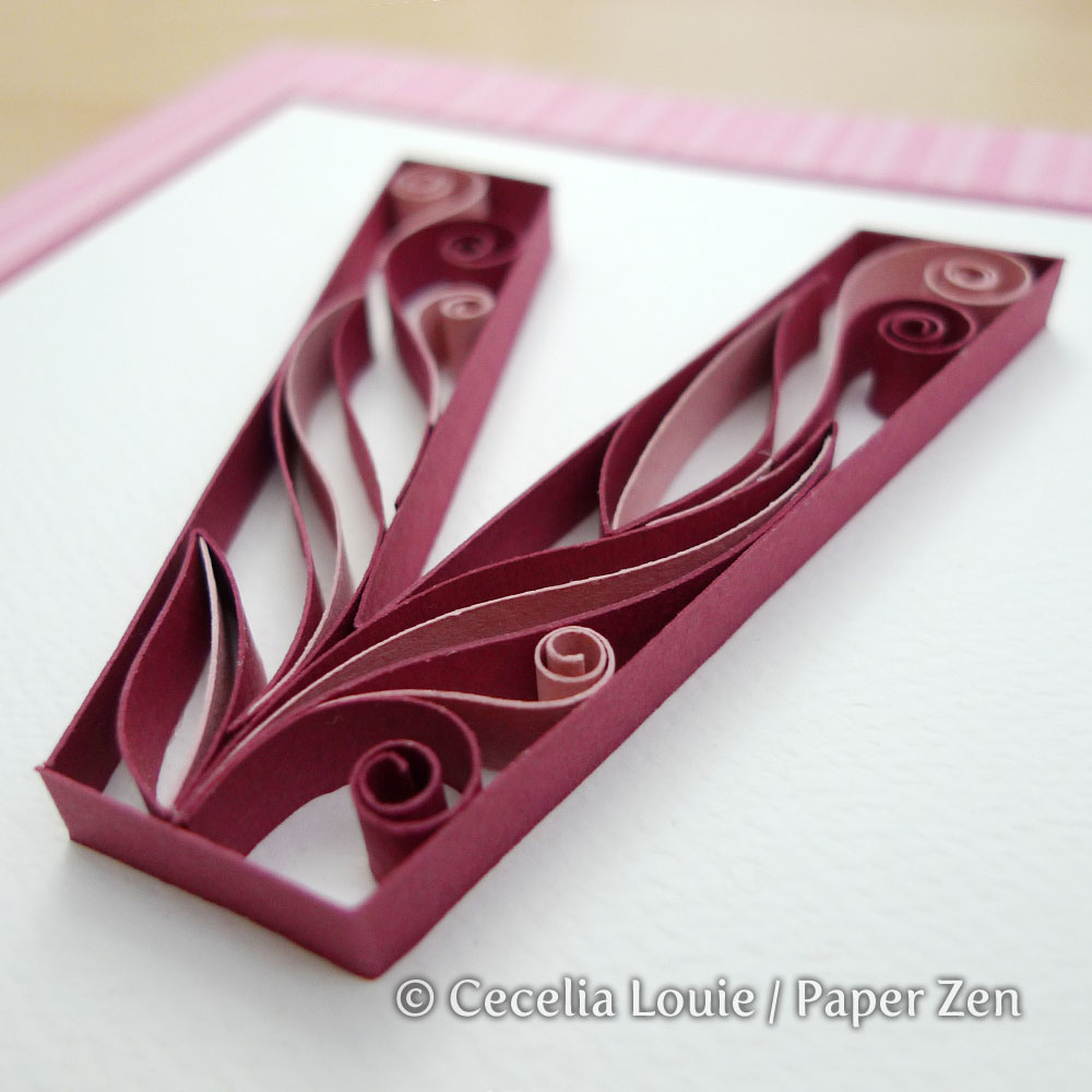to Paper Zen Cecelia Louie Quilling Letter V How to Make