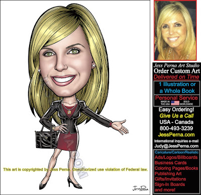 Order Real Estate Agent Caricature Business Card