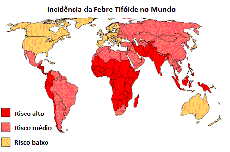Febre Tifóide no Mundo Febre Tifóide no Mundo