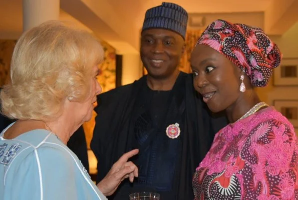 The Duchess met guests at the reception including documentary maker Bolanle Olukanni and advocate for women’s health Toyin Saraki