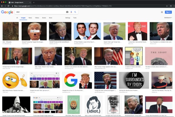 Photos Of Trump Shows When You Google Idiot – Google CEO Explains Why