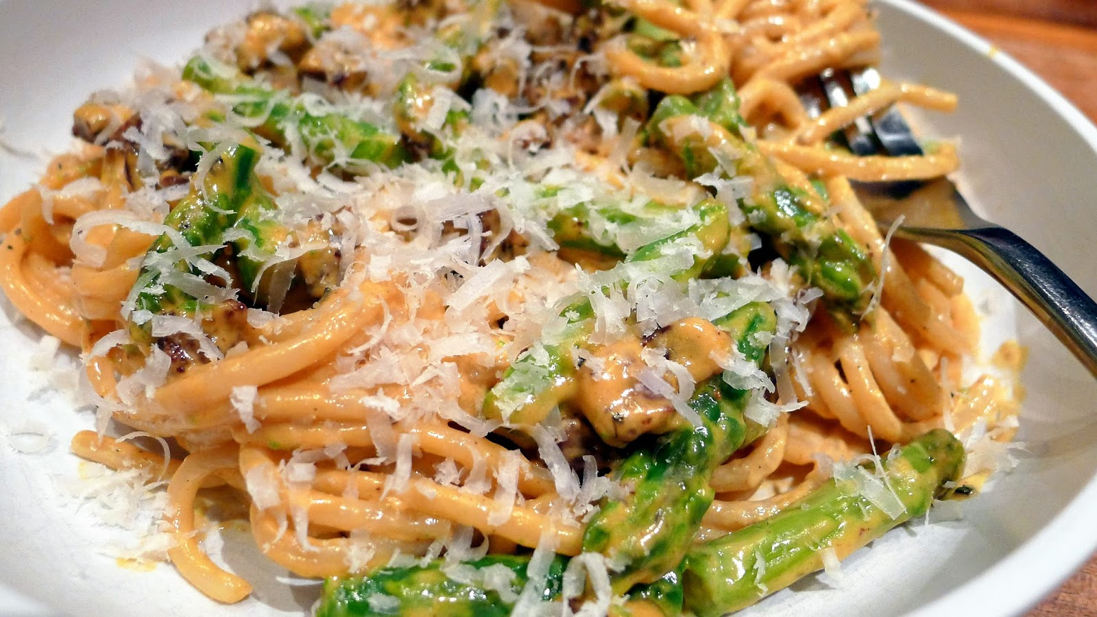 Culinary Adventures in London Chorizo & Asparagus 'Carbonara'