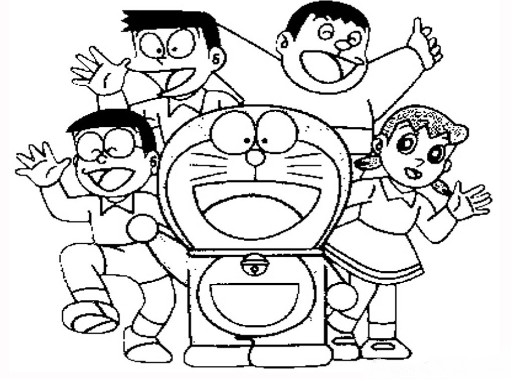 980 Gambar Hitam Putih Doraemon HD
