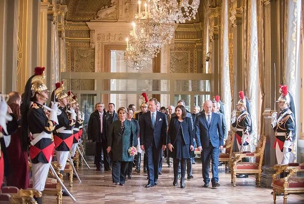 Grand Duke Henri, Grand Duchess Maria Teresa and Princess Alexandra visited Paris City Hall and met with Mayor of Paris Anne Hidalgo