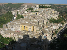 The city of Ragusa occupies a spectacular setting on a rugged hillside in southeastern Sicily