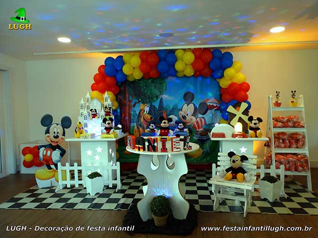 Decoração Mickey Mouse provençal simples Decoração Mickey provençal para mesa festa de aniversário infantil masculina - Barra RJ