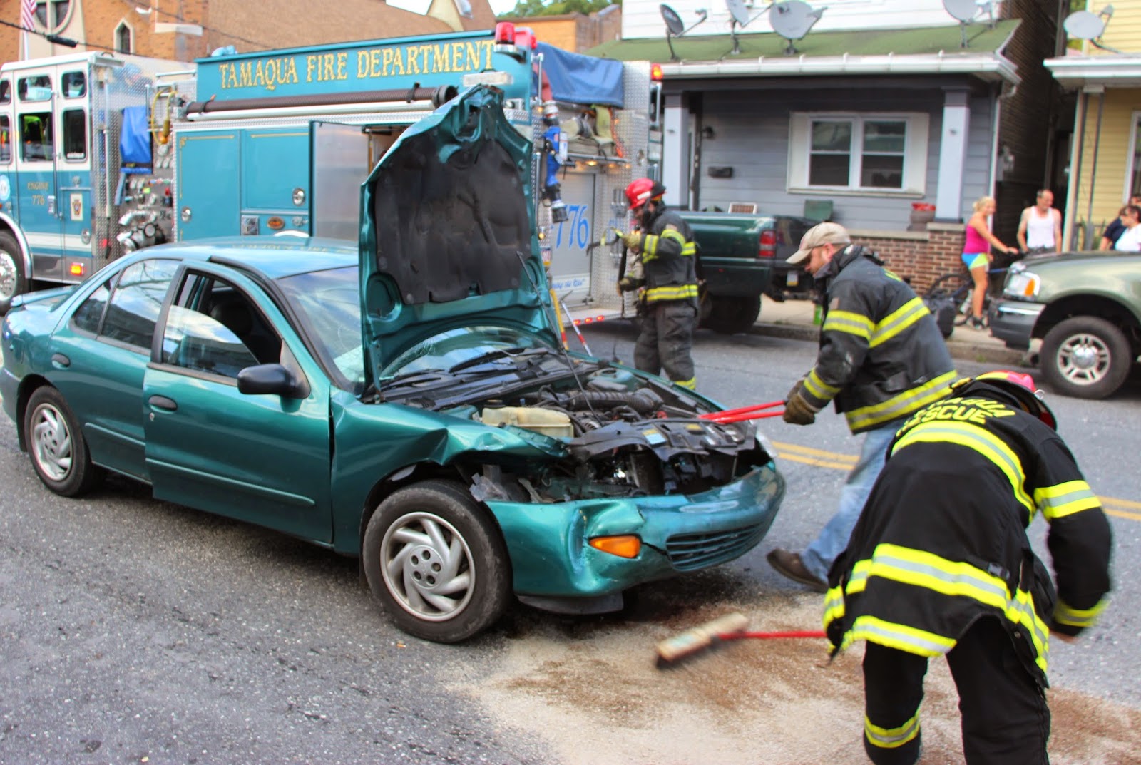 Three Vehicle Accident on Pine Street in Tamaqua Thursday