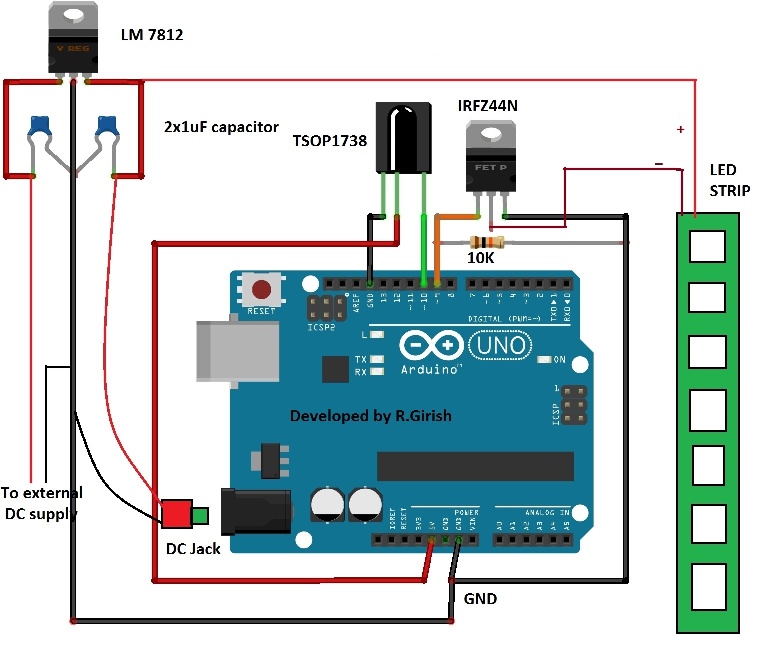 LED Strip Light Controller Using Arduino